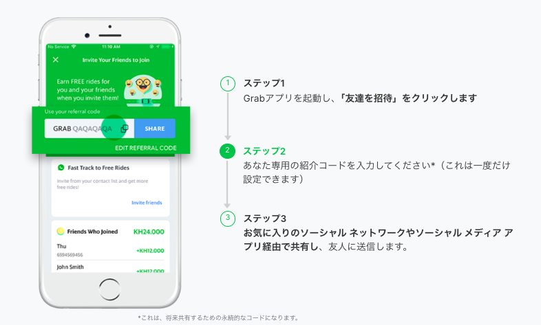 Grab(グラブ)の友達紹介2