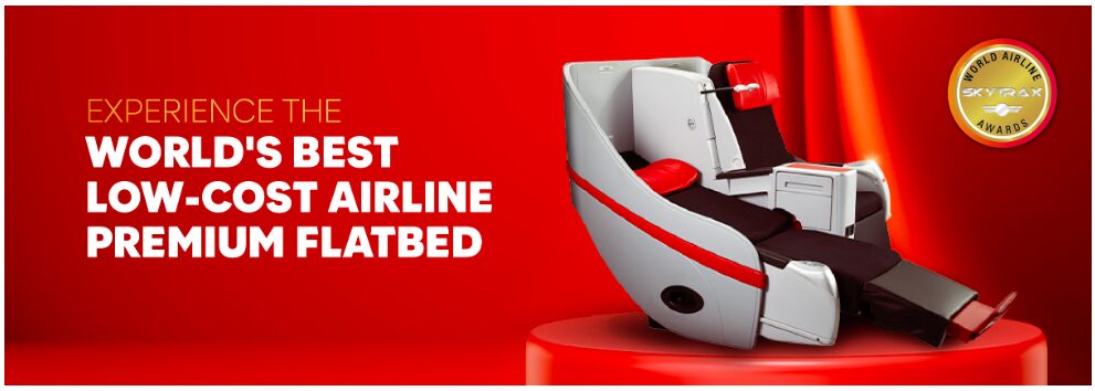 エアアジア(Airasia)のプレミアムフラットベッド