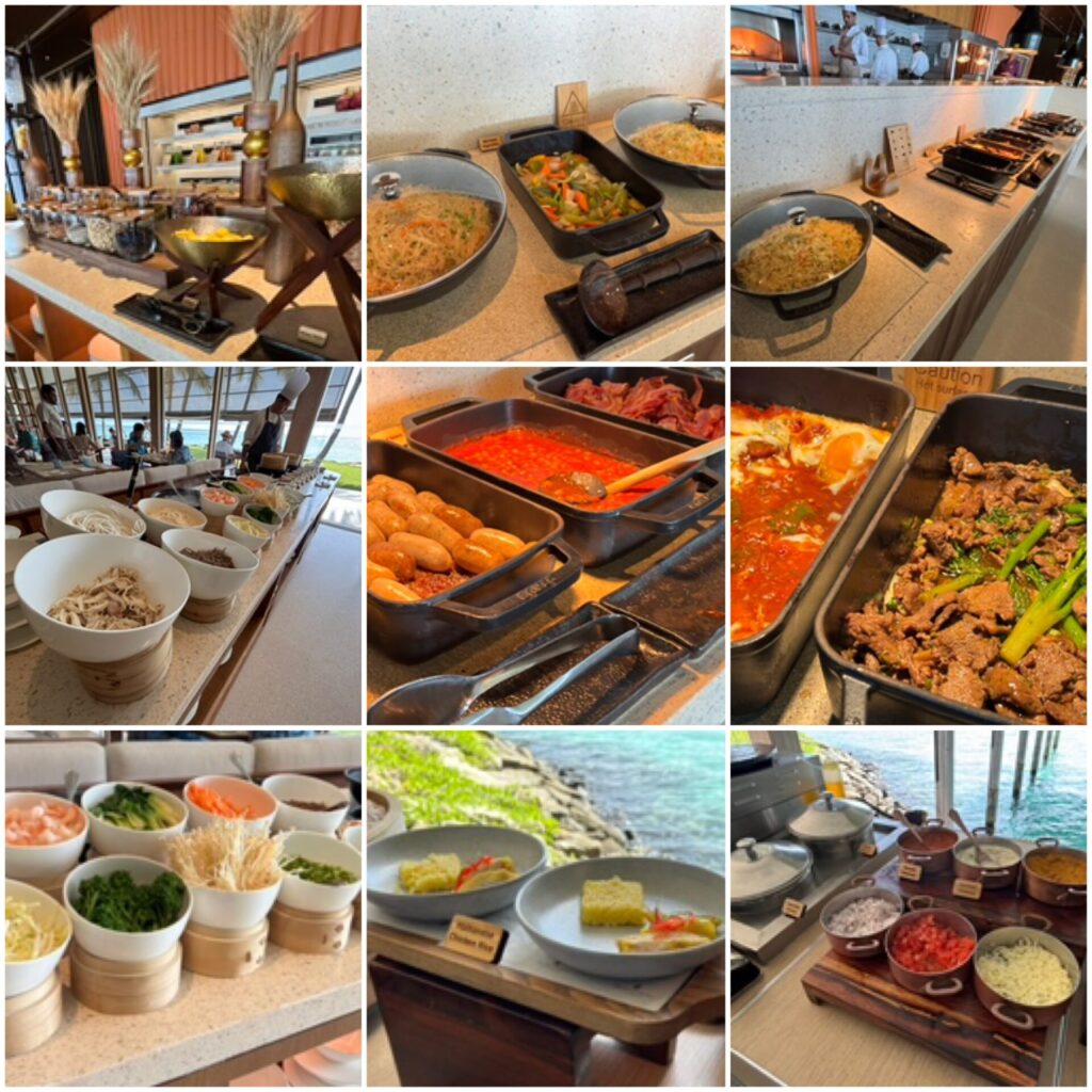 モルディブリッツカールトンのラロカンダの朝食