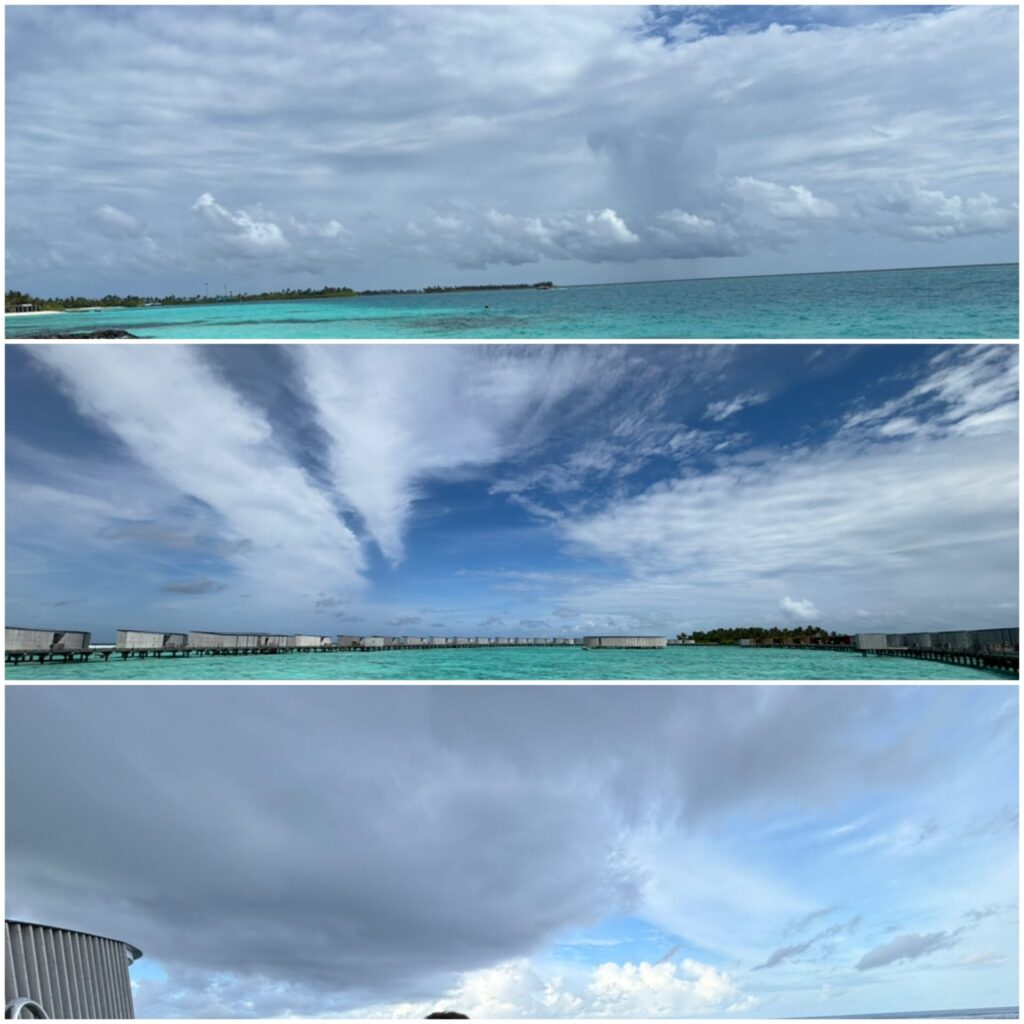 モルディブ雨季9月の1日目の天気